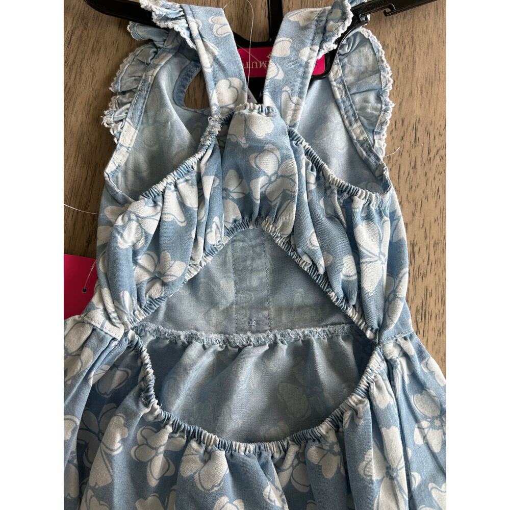 Vince Camuto Girls Blue Floral Dress and Bloomers - 24 Months - Picture 4 of 4